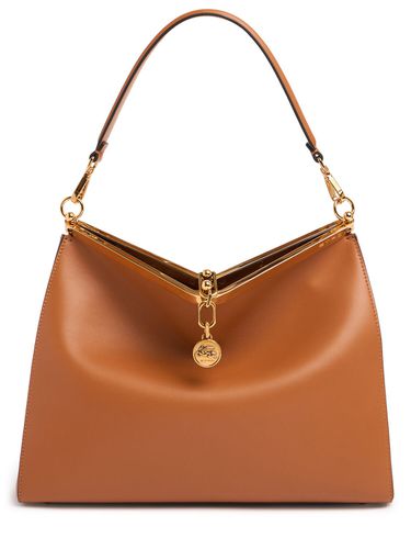 Large Vela Leather Shoulder Bag - ETRO - Modalova