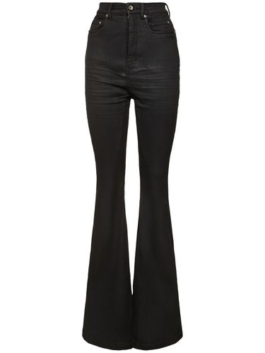 Bolan Mid Rise Coated Denim Flared Jeans - RICK OWENS DRKSHDW - Modalova