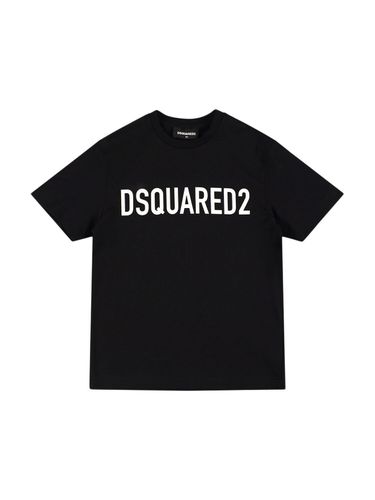 Camiseta De Jersey De Algodón Estampada - DSQUARED2 - Modalova