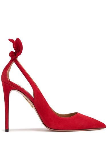 Mm Bow Tie Suede Pumps - AQUAZZURA - Modalova