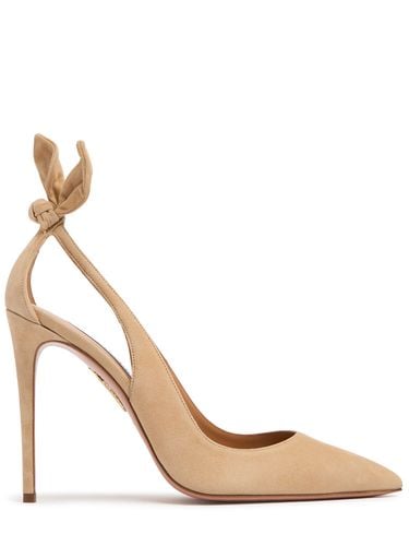 Mm Bow Tie Suede Pumps - AQUAZZURA - Modalova