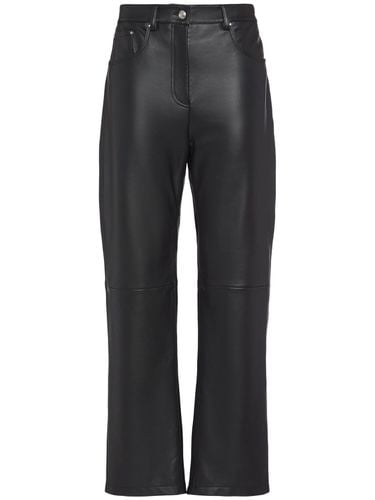 Velo Leather Straight Pants - SPORTMAX - Modalova