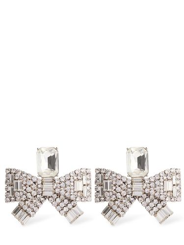 Small Crystal Bow Earrings - SELF-PORTRAIT - Modalova