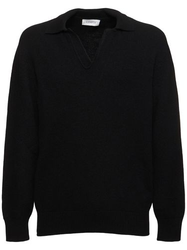 Knitted Polo Sweater - LANEUS - Modalova