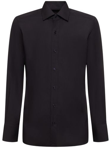 Cotton Poplin Slim Fit Shirt - TOM FORD - Modalova