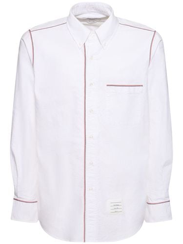 Straight Fit Cotton Shirt - THOM BROWNE - Modalova