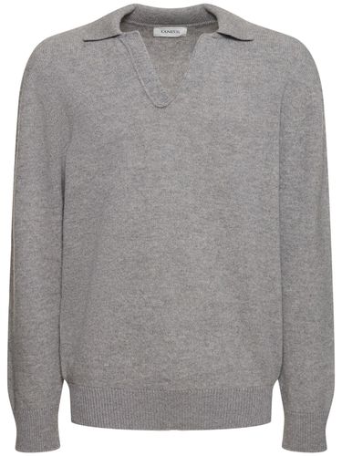 Knitted Polo Sweater - LANEUS - Modalova