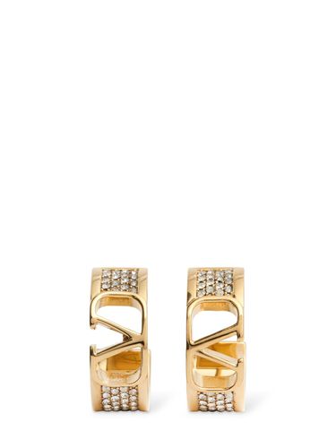 Vlogo Signature Hoop Earrings - VALENTINO GARAVANI - Modalova