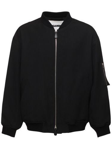 Blouson Wool Gabardine Bomber Jacket - JIL SANDER - Modalova