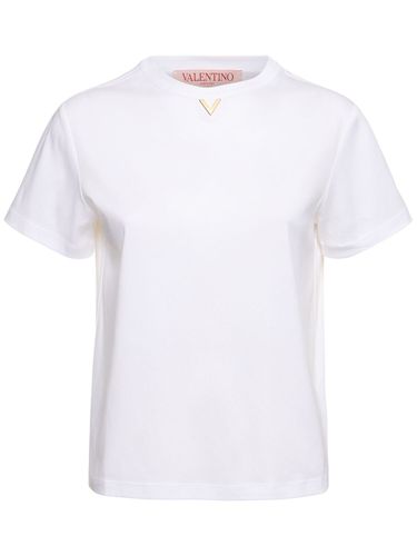 Jersey Logo T-shirt - VALENTINO - Modalova