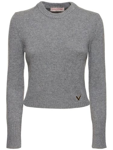 Cashmere Crewneck Sweater - VALENTINO - Modalova