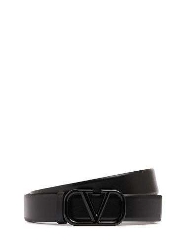 Mm Vlogo Signature Leather Belt - VALENTINO GARAVANI - Modalova