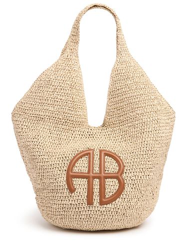 Large Leah Hobo Raffia Effect Bag - ANINE BING - Modalova