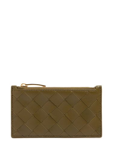 Slim Intrecciato 15 Leather Card Case - BOTTEGA VENETA - Modalova