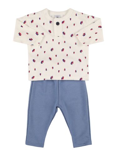 Pantalones Y Camiseta De Algodón Estampado - PETIT BATEAU - Modalova