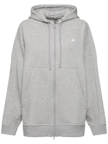 Felpa Asmc Oversize Con Zip E Cappuccio - ADIDAS BY STELLA MCCARTNEY - Modalova