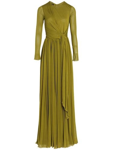 Gathered Jersey L/s Maxi Dress - GIAMBATTISTA VALLI - Modalova