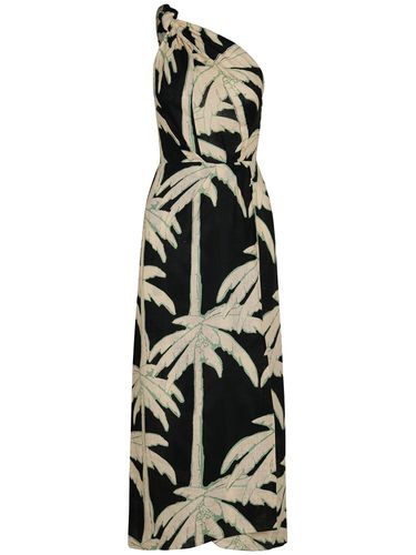 Dark Palms Linen One-shoulder Dress - JOHANNA ORTIZ - Modalova