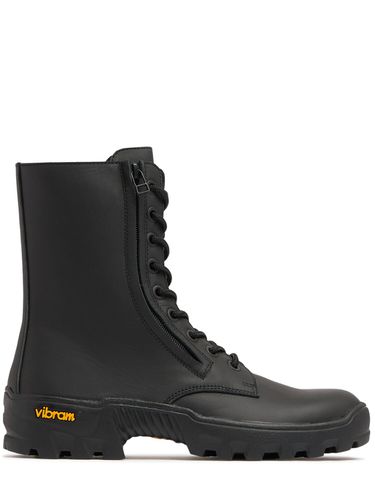 Commando Leather Combat Boots - YOHJI YAMAMOTO - Modalova