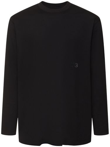 Cotton Long Sleeve T-shirt - Y-3 - Modalova