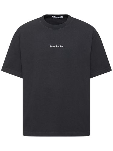 Camiseta De Algodón Con Logo - ACNE STUDIOS - Modalova