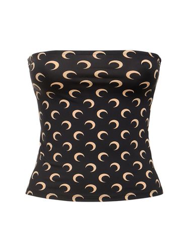 Moon Print Jersey Tube Top - MARINE SERRE - Modalova