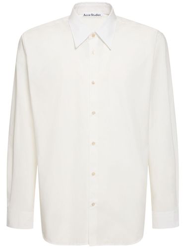 Salo Long Sleeve Cotton Poplin Shirt - ACNE STUDIOS - Modalova