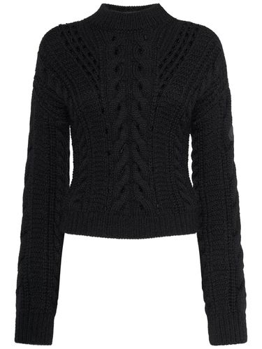 Embroidered Mohair Blend Sweater - MONCLER - Modalova