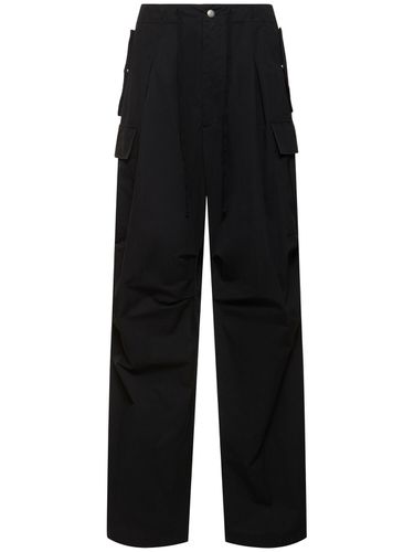 Pleated Technical & Cotton Cargo Pants - ALEXANDER MCQUEEN - Modalova