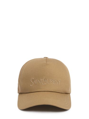 Saint Laurent Cotton Baseball Cap - SAINT LAURENT - Modalova