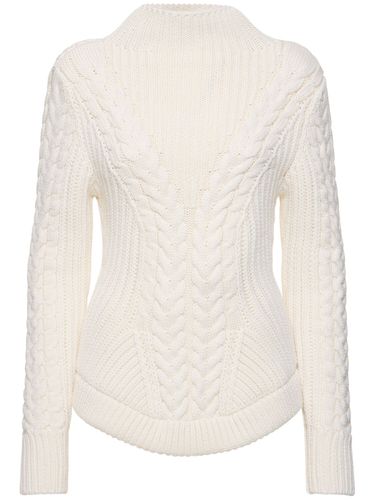 Cable Knit Wool Turtleneck Sweater - NINA RICCI - Modalova