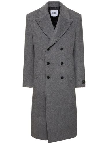 Wool Mélange Coat - MSGM - Modalova