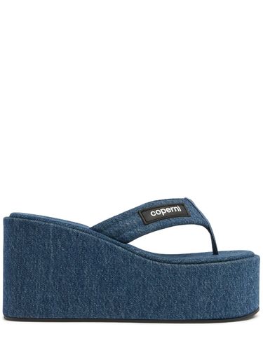 Mm Branded Denim Wedge Sandals - COPERNI - Modalova