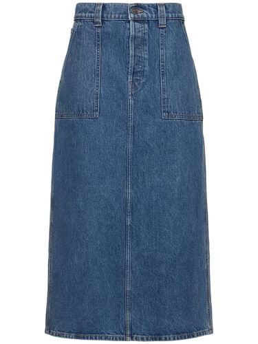 Genevieve Denim Midi Skirt - KHAITE - Modalova