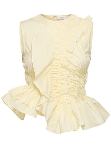 Geo Sleeveless Ruffled Cotton Top - CECILIE BAHNSEN - Modalova