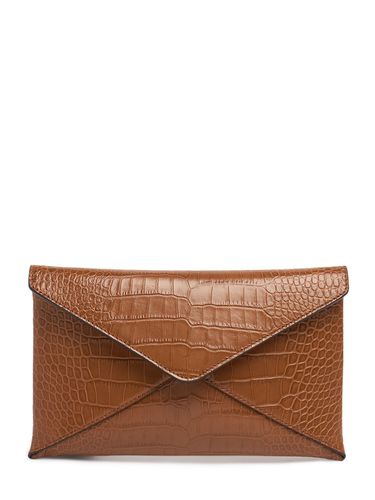 Mia Envelop Shiny Croc Embossed Clutch - MICHAEL KORS COLLECTION - Modalova