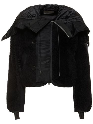 Faux Shearling & Nylon Twill Jacket - SACAI - Modalova