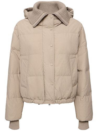 Cotton Blend Down Jacket - BRUNELLO CUCINELLI - Modalova