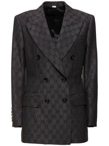 Blazer In Lana Gg Jacquard - GUCCI - Modalova