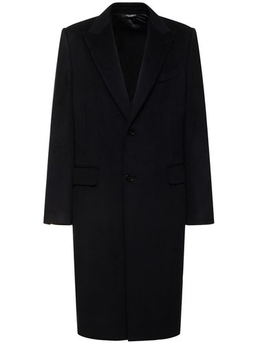 Single Breast Peak Lapel Cashmere Coat - DOLCE & GABBANA - Modalova