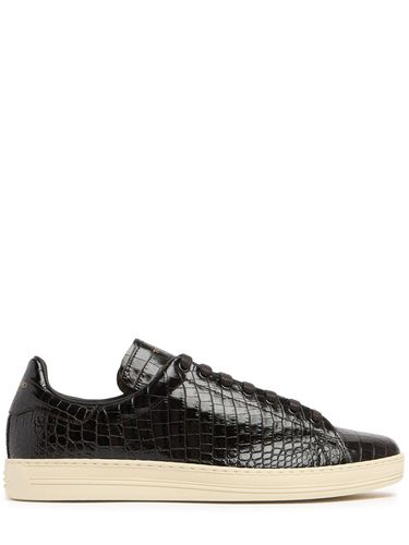 Warwick Shiny Croc Embossed Low Sneakers - TOM FORD - Modalova