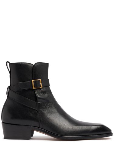 Kenneth Grained Leather Buckle Boots - TOM FORD - Modalova