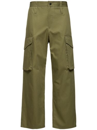 Solid Cotton Gabardine Pants - MSGM - Modalova