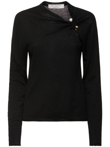 Embellished Wool Sweater - PHILOSOPHY DI LORENZO SERAFINI - Modalova