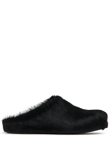 Mm Fussbett Pony Hair Sabot Flats - MARNI - Modalova