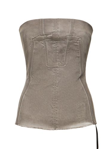 Denim Bustier Top - RICK OWENS DRKSHDW - Modalova