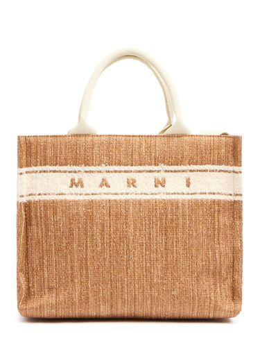 Small Basket Jacquard Top Handle Bag - MARNI - Modalova