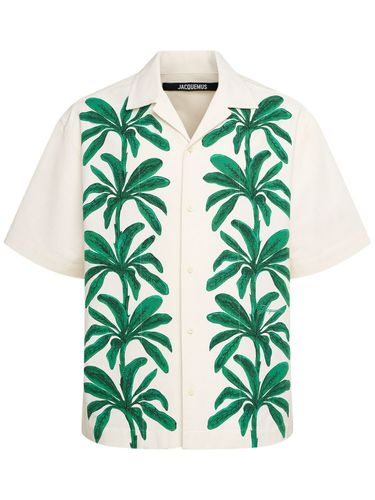 La Chemise Jean Cotton Printed Ss Shirt - JACQUEMUS - Modalova