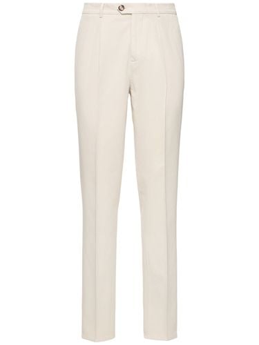 Cotton Gabardine Straight Pants - BRUNELLO CUCINELLI - Modalova