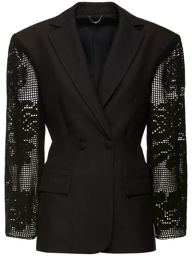 Blazer In Seta Con Maniche Ricamate - MAGDA BUTRYM - Modalova